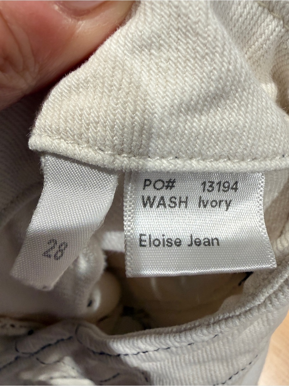 Reformation Eloise High Rise Wide Leg Jeans in Ivory - Size 28 - Picture 15 of 17